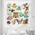 thumbnail image 1 of Cartoon Tapestry, Pattern of Animals Funny Toy Play Time Theme, Fabric Wall Hanging Decor for Bedroom Living Room Dorm, 5 Sizes, Multicolor, by Ambesonne, 1 of 1