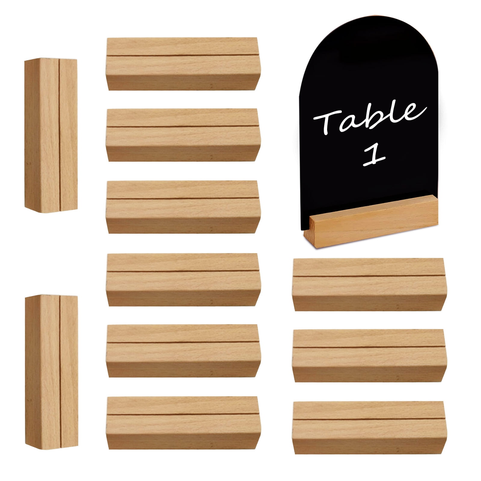50x Rustic Wooden Wedding Name Place Card Holders Party Tableware Stands 