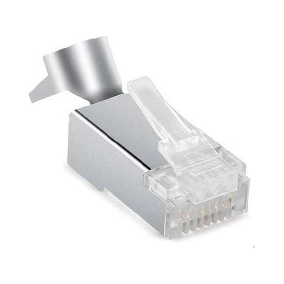axGear CAT7 Crystal Head Dovetail Clip Plug RJ45 Connector Network Cable Adapter