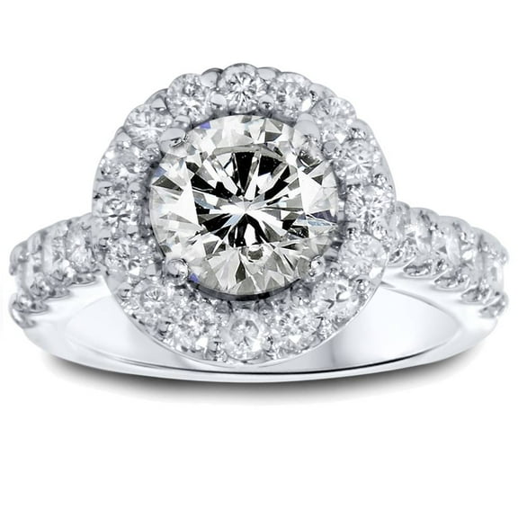 Pompeii 2Ct Diamond Engagement Ring 14k White Gold Lab Grown (G/H,VS)