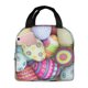 thumbnail image 1 of Fotbe Colorful Easter Eggs Bolsa Térmica con Estampado y Forro de Aluminio Grueso Bolsa de Almuerzo con Bolsillo Frontal para Hombres y Mujeres, Ideal para Trabajo, Escuela, 1 of 8