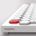 thumbnail image 4 of Teclado Bluetooth, teclado inalámbrico multidispositivo con tecla hexagonal, Bluetooth 5.1 recargable y versión con cable, compatible con Windows/Ios/Android/Ipad/Iphone (blanco mixto) Namotu CZDZ-HY73, 4 of 7