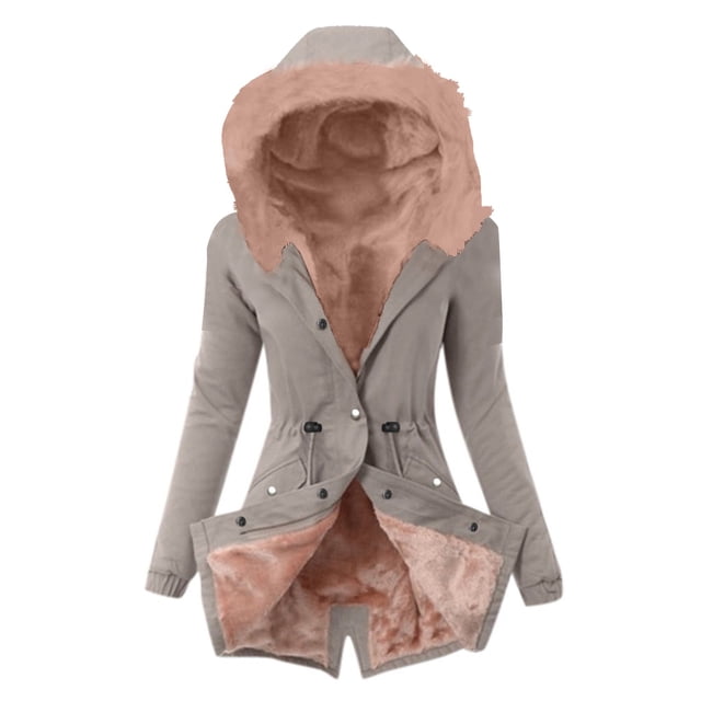 Abrigo Con Forro Para Damas Chaqueta Larga Gruesa Y Cálida de Invierno Para Mujer Abrigo Con Capucha Odeerbi ODB-6