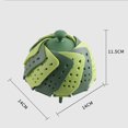 thumbnail image 2 of Cesta de vapor plegable para verduras, almacenamiento compacto - Verde, 2 of 5