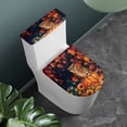 thumbnail image 3 of HELLHERO Owl Maple Leaf Toilet Seat Covers Set & 2 Pcs Set Toilet Lid Cover and Toilet Tank Lid Cover & Elastic Edge for Bathroom Home, 3 of 8