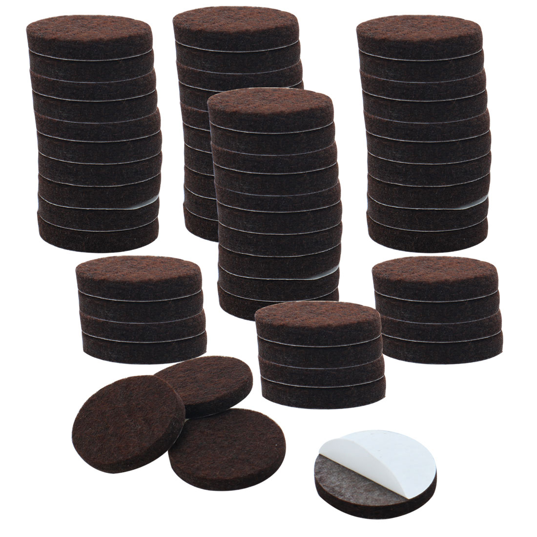60pcs Felt Furniture Pads Round 1" Floor Protector for Table Chair Desk