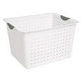 thumbnail image 2 of Sterilite Large Plastic Deep Ultra Storage Basket Tote, White (6 Pack), 2 of 12