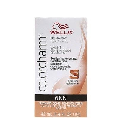 Wella Color Charm Permanent Liquid Hair Color, Intense Dark Blonde [6NN] 1.40 oz
