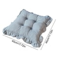 thumbnail image 3 of HuiXinOu Velvet Round Cushion with Ruffle Edge, 18in Chair Pad for Office, Dining, Floor Seating and Home Decor, Includes Non-Slip Strap, 3 of 6
