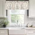 thumbnail image 2 of Sand Dollar Coastal Kitchen Valances for Windows, Small Valance Curtains Rod Pocket Window Treatments Summer Beach Beige Sea Window Valances for Living Room Bathroom Bedroom 54"x18", 2 of 9