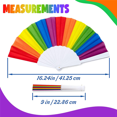 thumbnail image 3 of Rainbow Fans, 48-Pack Fans, Rainbow LGBTQ Portable Folding Fans, Folding Hand Fans Party Decorations,48 x Folding Fans,Multicolor, 3 of 8