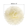 thumbnail image 2 of Uxcell 8" Tissue Pom Poms Paper Flowers Ball Wedding Party Decoration, Beige 5 Pack, 2 of 6