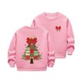thumbnail image 4 of NAISIBABY Girls Christmas Sweatshirt, Fleece Lined Long Sleeve Crewneck Kids Fashion Festival Tops Pink 5T, 4 of 7