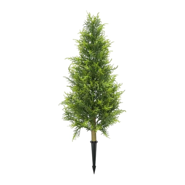 Home Christmas Artificial Tree with Detachable Ground Spike Shaped Tree Potted Indoor Floor Decor Home Essentials