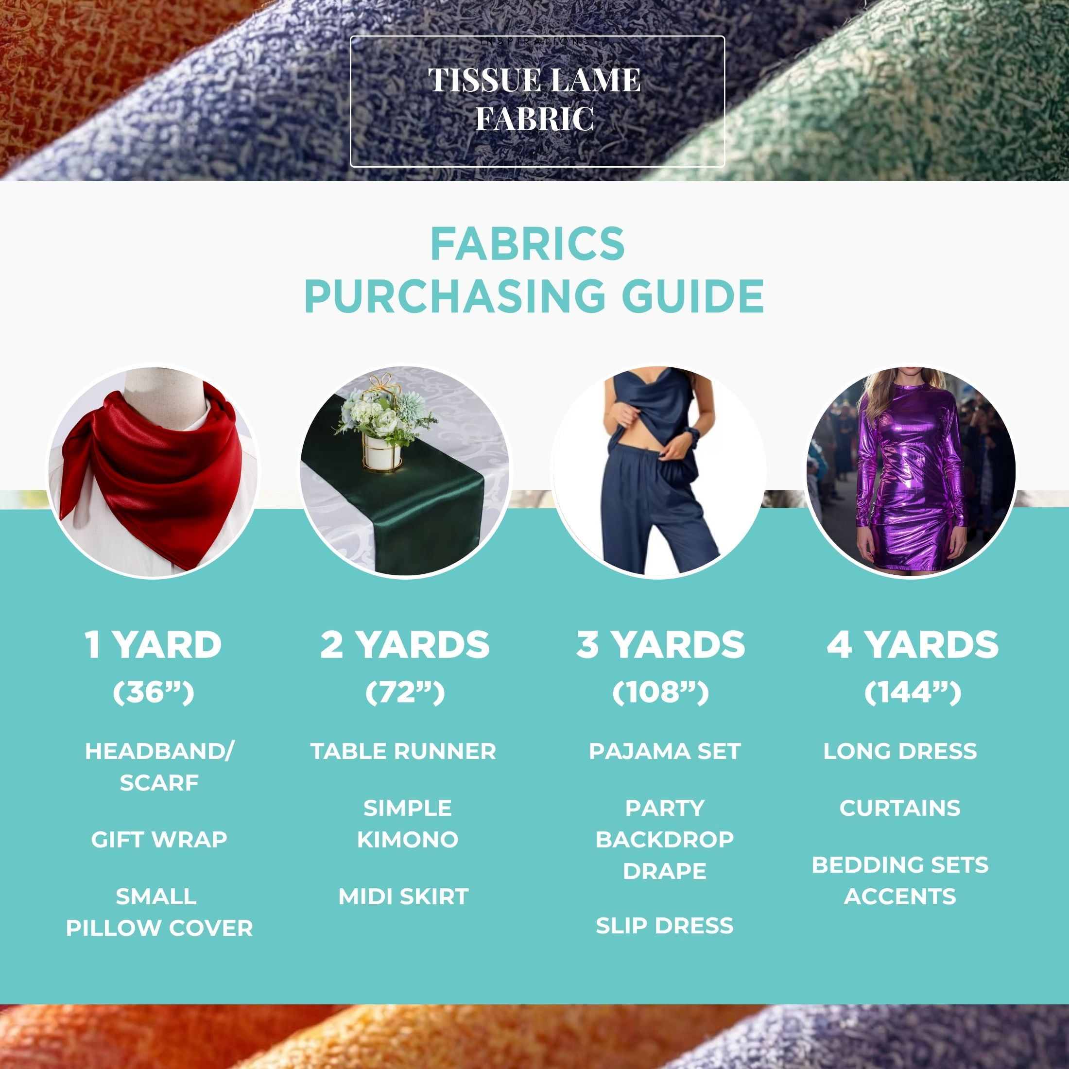 Hello Hobby 59” x 72” 73% Metallic 27% Polyester Tissue Lame 2 Yard Precut Fabric, Red, 59" Wide for Sewing & Crafting
