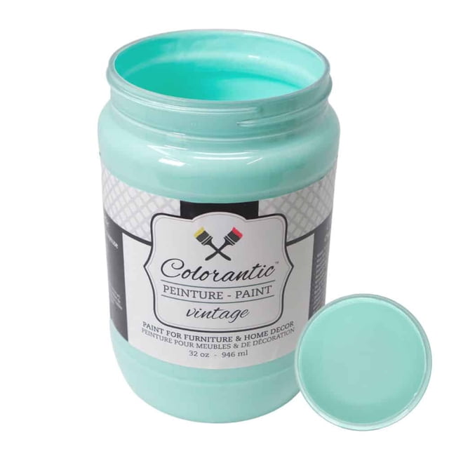 Colorantic | CARIBBEAN SEA Chalk Paint Based for Furniture DIY - TURQUOISE GREEN - 32 oz