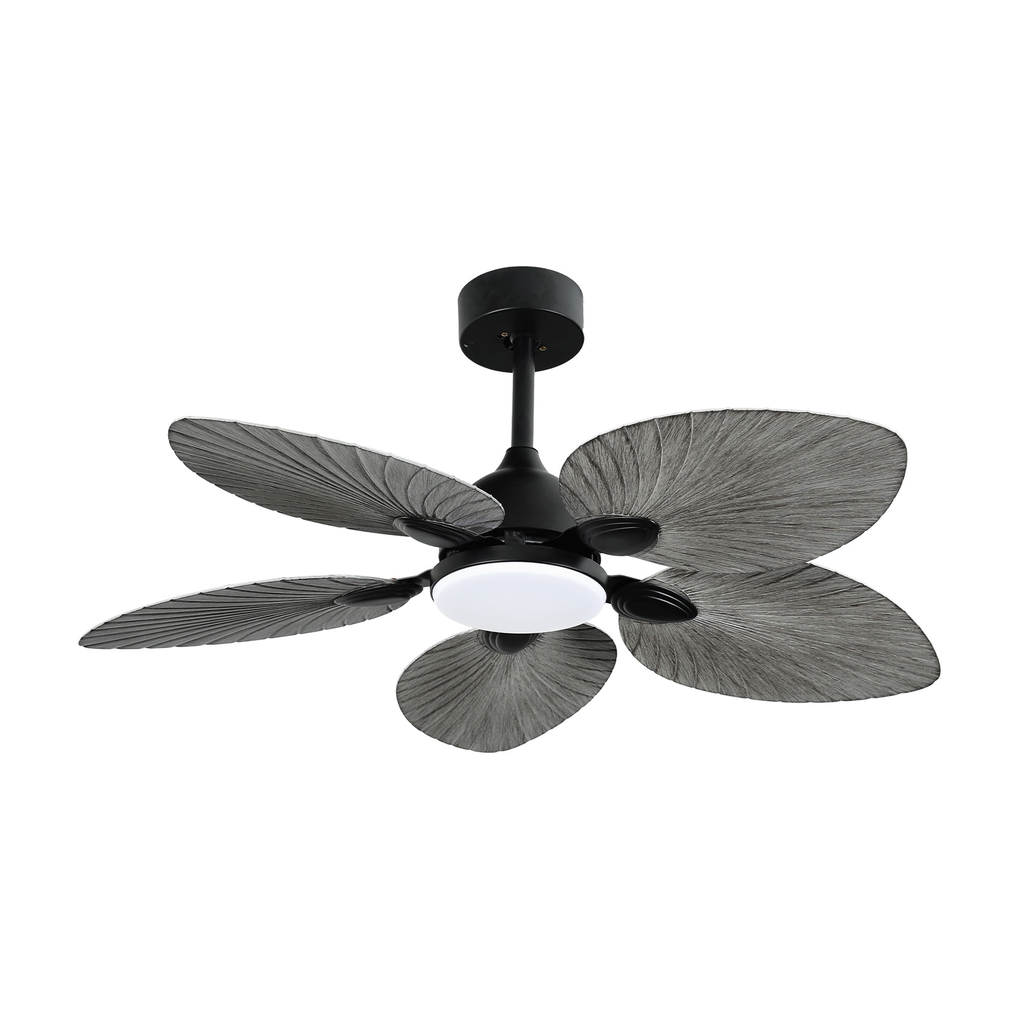 ModFusion 42" Tropical Palm Leaf Ceiling Fan with LED Light & Remote – Quiet DC Motor, 6-Speed, Reversible Airflow
