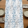 thumbnail image 5 of Table Runners 108 Inches Long Dress Scarves, Blue Grey Botanical Farmhouse Coffee/Dining/Kitchen Table Runner for Living Room, Spring Floral Summer Farmhouse 13x108 Inch, 5 of 9