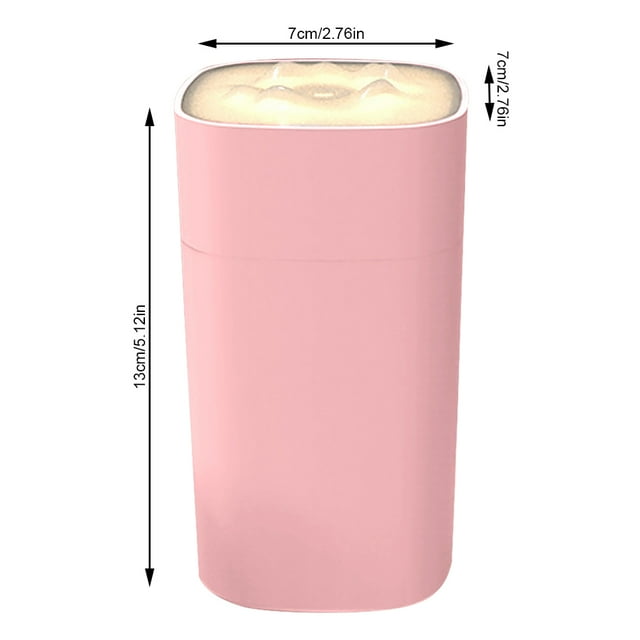 Portable Mini Humidifier Small Sprayer Desktop Silent Diffuser for Bedroom Desk Steam Warm Atmosphere Light Bedroom Travel Office Home Pink