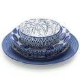 thumbnail image 2 of Elama Aurora 16 Piece Assorted Porcelain Double Bowl Dinnerware Set in Blue, 2 of 7
