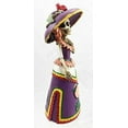 thumbnail image 2 of Day Of The Dead Elegant Purple Lady Skeleton Figurine Mexico Gorgeous Ball Gown, 2 of 3