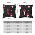 thumbnail image 2 of Pofeuu Amanita Mushroom Print Double-sided plush pillowcase Square Throw Pillow Covers Pillows Cover for Living Room Bedroom Sofa Couch Cushion Cover（No pillow core）-12"x12", 2 of 7