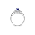 thumbnail image 3 of Gem & Harmony 2/5 Carat (Ctw) Natural Sapphire Ring in Sterling Silver for Women, 3 of 5