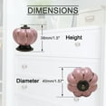 thumbnail image 5 of Ceramic Vintage Knobs Drawer Pumpkin Shaped Pull Handle Cupboard Wardrobe Dresser Door 4pcs Pink, 5 of 7