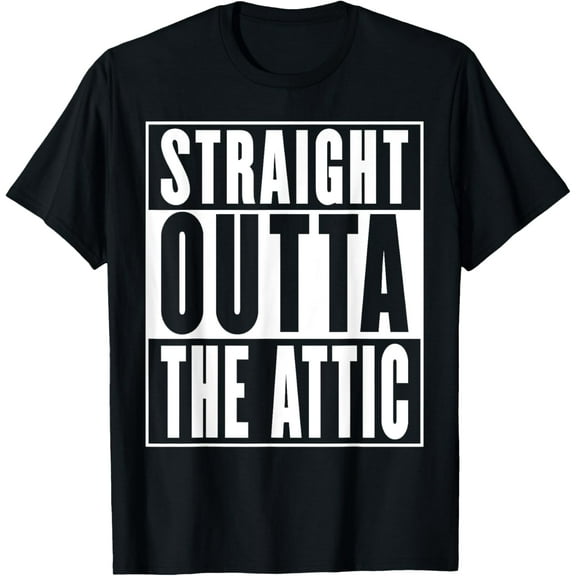 Playful Comfort Tee - Straight Outta The Attic Funny HVAC Tech Technician Humor T-Shirt
