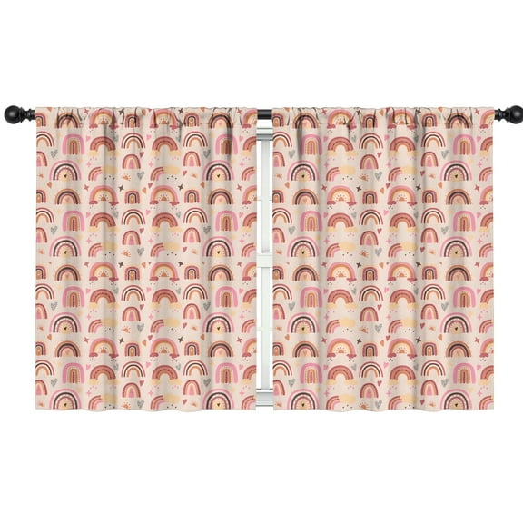 Blackout Kids Curtains,Boho Bohemia Rainbow Childrens Insulated Curtains Set Of 2,Bedroom Essentials,Toddler Room Decor 42"x54"(106x137cm)