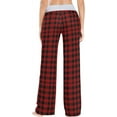 thumbnail image 3 of FREEAMG Womens Foal Comfy Drawstring Lounge Pajama Pants High-Waist Wide Leg Sleepwear Bottom, 3 of 5