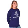 thumbnail image 3 of Can't Keep Calm a Drummer Percussion Long Sleeve TShirt Men Women Brisco Brands L, 3 of 6