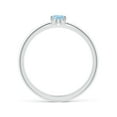 thumbnail image 2 of ANGARA Natural Classic Solitaire Oval Aquamarine Promise Ring in 925 Sterling Silver for Women (Size-5x4mm) | March Birthstone, Birthday, Anniversary, Jewelry Gift for Women | Natural Aquamarine Ring, 2 of 9