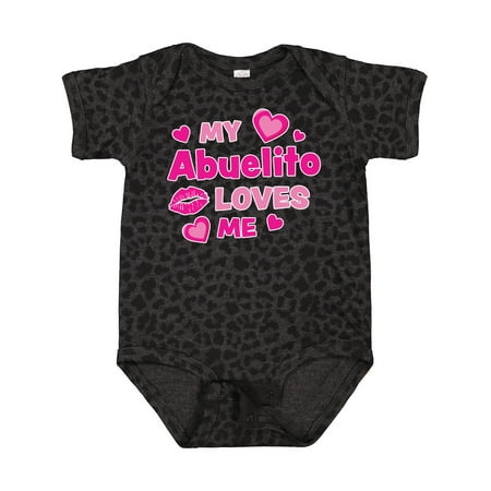 

Inktastic Valentine s Day My Abuelito Loves Me Hearts and Lips Gift Baby Boy or Baby Girl Bodysuit