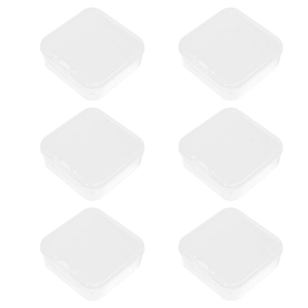 6 unids Organizador de joyería Clear Nail Diamonds Case Pendientes de viaje Caja de collar