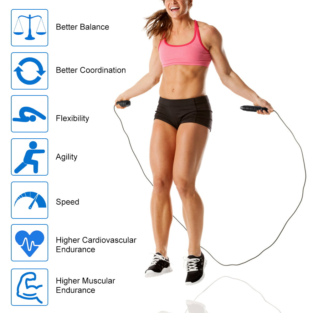Details about   Rope Skip Jump Fitness Speed Exercise Skipping Workout Gym Fitness Boxing Jump 