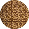 thumbnail image 1 of Ahgly Company Indoor Round Abstract Brown Modern Area Rugs, 8' Round, 1 of 4
