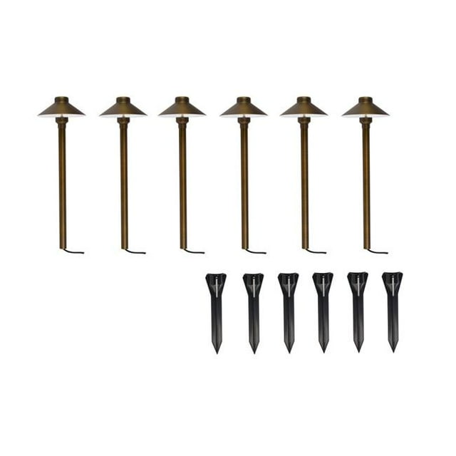 Elitco Lighting KIT30006 Aera Kit d'Éclairage en Laiton Moulé - Lot de 6