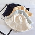 thumbnail image 2 of Chapeau de Soleil Pliable pour Femmes Chapeau de Pêcheur Rétro Tissé pour Fête, 2 of 6