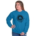 thumbnail image 5 of Whale Compass Free Spirit Animal Women Crewneck Sweatshirt Brisco Brands L, 5 of 6