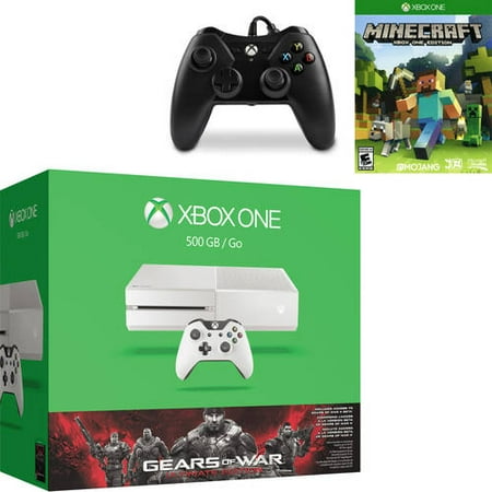 Xbox One 500GB Console Gears of War Bundle with Bonus Controller and Minecraft