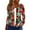 Deep Red, variant on Women's Fashion Christmas Print Casual Zip-Up Long-Sleeve Hooded Jacket, for Outdoor Activities and Daily Use,Light pink,M