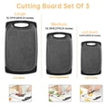 thumbnail image 6 of GPED 3-Piece Plastic Cutting Board Set, Durable Cutting Boards for Kitchen with Non Slip Handles and Juice Groove, Ideal Chopping for Meat, Vegetables and Fruits, Ideal Kitchen Gifts, Black, 6 of 7