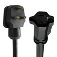 thumbnail image 4 of AP Power Cord Adapter 16-00553 Traditional Series; For Connecting RV Power Inlet To Generator Power Source; 30 Amp Plug And 5-15R Receptacle; STW Type Wire; Black; 15 Amp; 12 Inch Length, 4 of 4