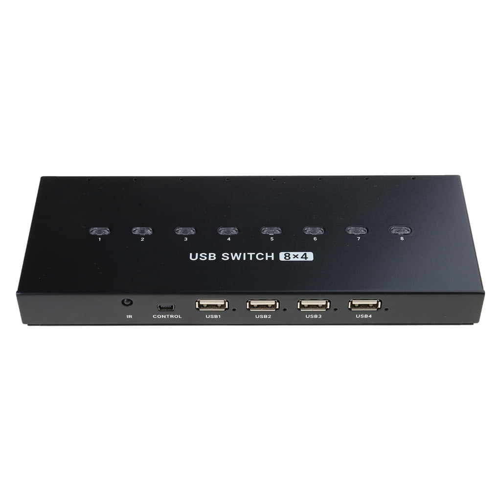 RYUJNDK USB Printer Sharing Device, 8 in 4 Out Printer Manual Sharing Device 8Port KVM Switching Splitter Hubs Converters