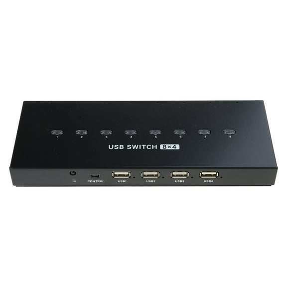 8 Port USB2.0 Manual Switcher Selectors KVM Switching Adapter 8 in 4 Out PC Sharing USB Devices for Printer Keyboards