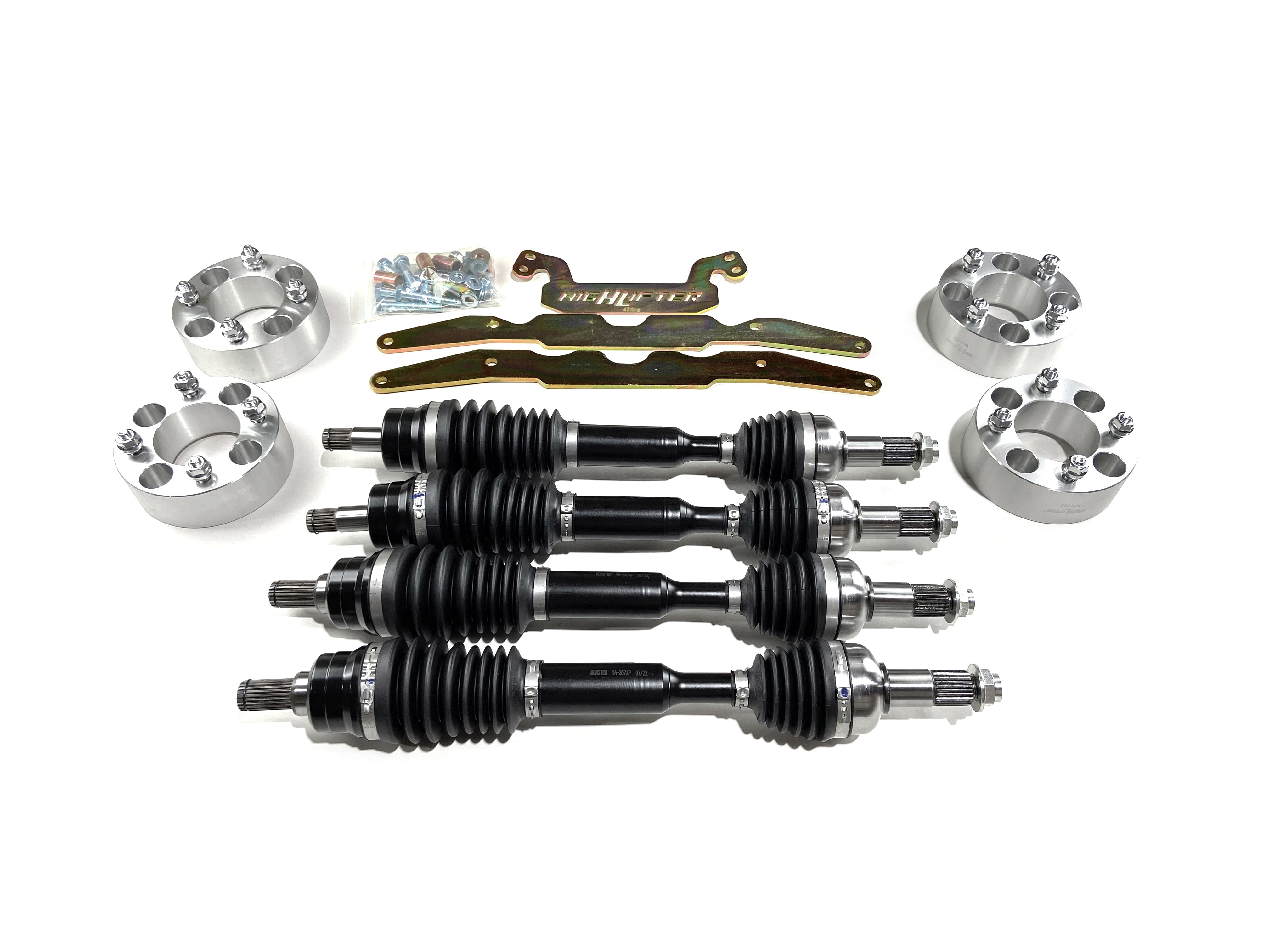 Monster Axles 2" Lift Set w/ Spacers for Yamaha Grizzly 700 20162022