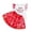 White1, variant on shoper Valentine's Day Girls Party Dress Flutter Sleeve Top with Heart Print Skirt Two Piece Set, Lightweight Girls' Outfits