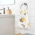 thumbnail image 4 of White Flower Bee Bath Towel 100% Cotton Soft Thick High Absorbency Hand Face Towel Single Pack 16x28in, 4 of 6
