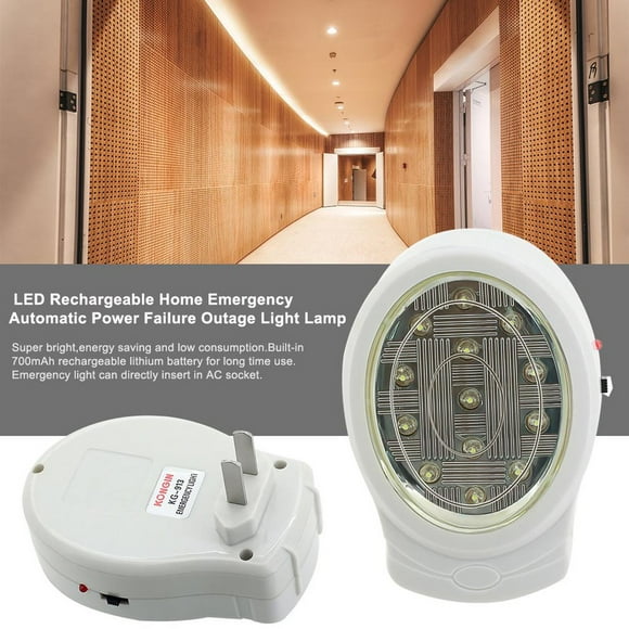 New 13 LED Rechargeable Home Emergency Automatic Power Failure Outage Light Lamp white